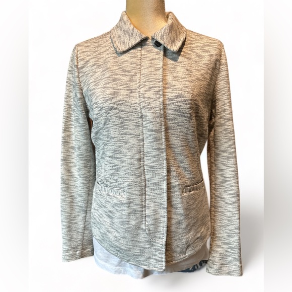CAbi Neo Moto Jacket Heathered Gray Zip-up Snap Sleeve Size Small - Picture 4 of 12